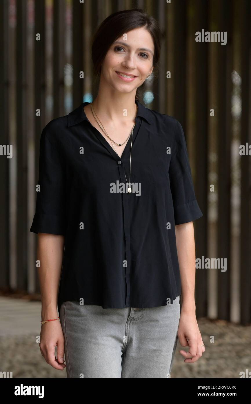 Rome, Italie. 18 septembre 2023. Giulia Steigerwalt assiste au photocall de la proposition d'automne Rai pour le cinéma tv et les séries au centre Rai Viale Mazzini. Crédit : SOPA Images Limited/Alamy Live News Banque D'Images