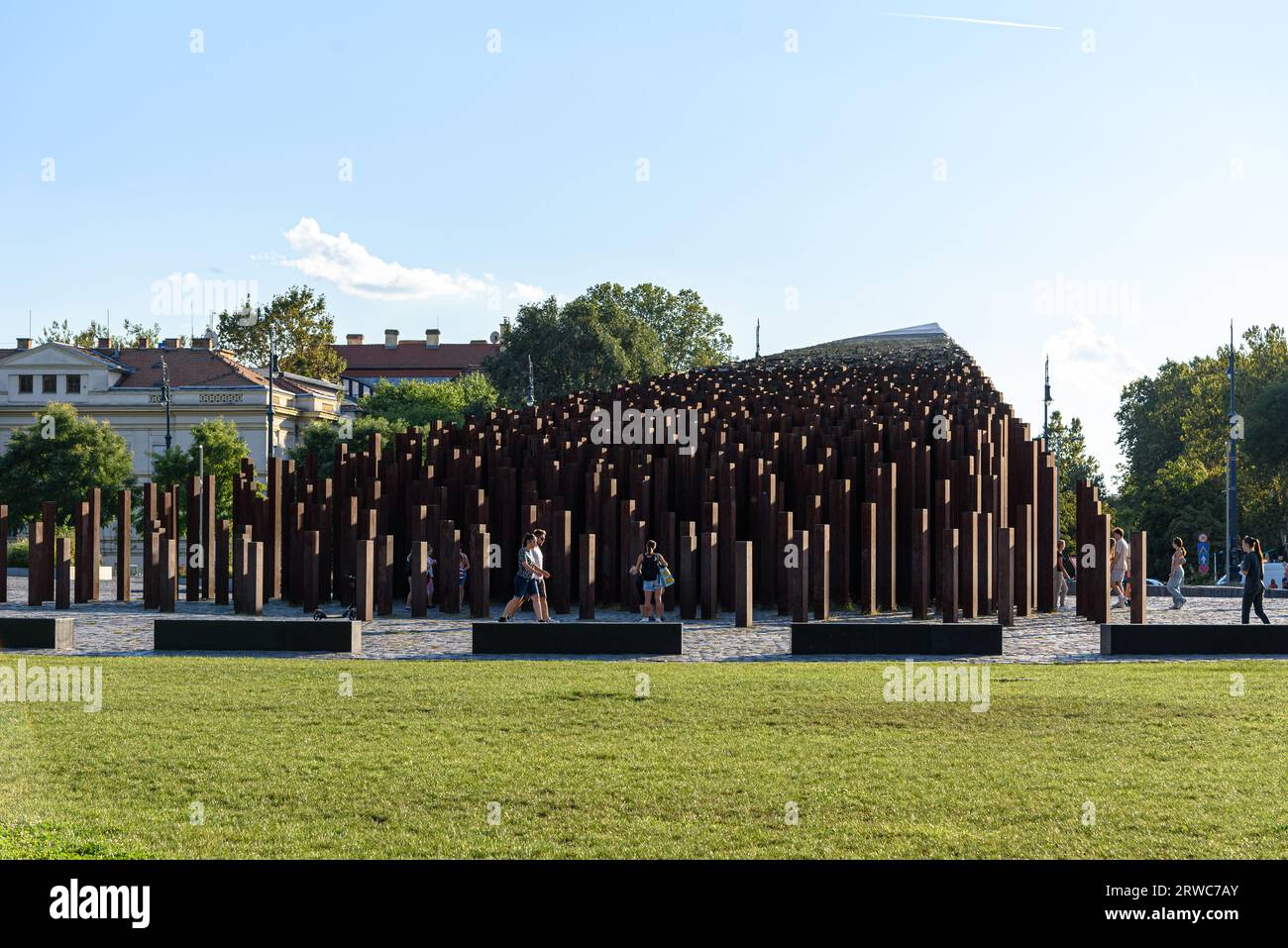 Le mémorial de la révolution hongroise de 1956 dans le parc de Budapest Banque D'Images