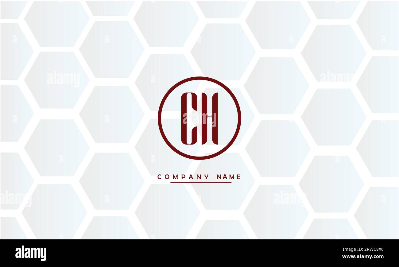 CH, HC lettres abstraites logo Monogramme Illustration de Vecteur