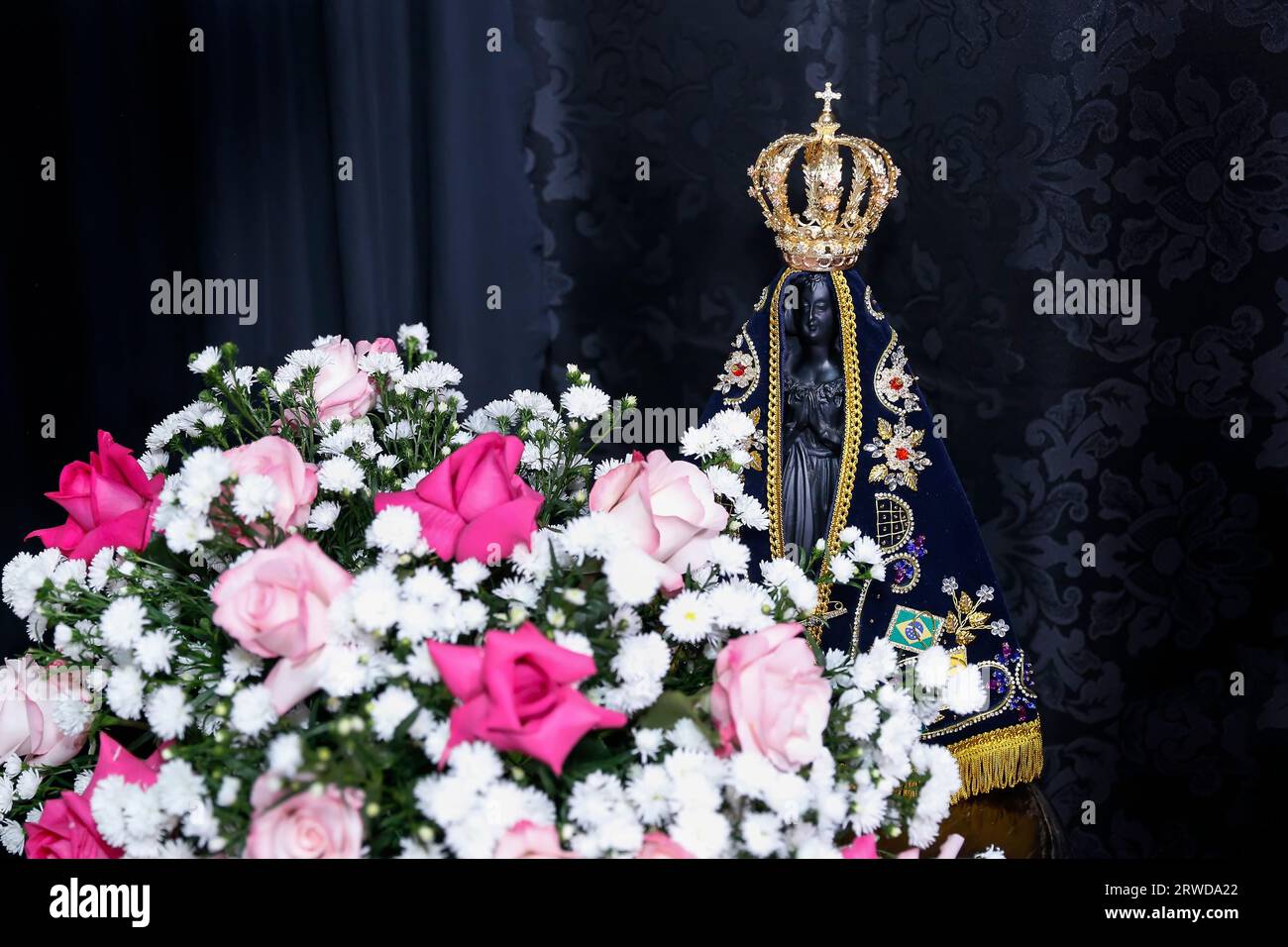 Statue de l'image de notre-Dame d'Aparecida - Nossa Senhora Aparecida Banque D'Images
