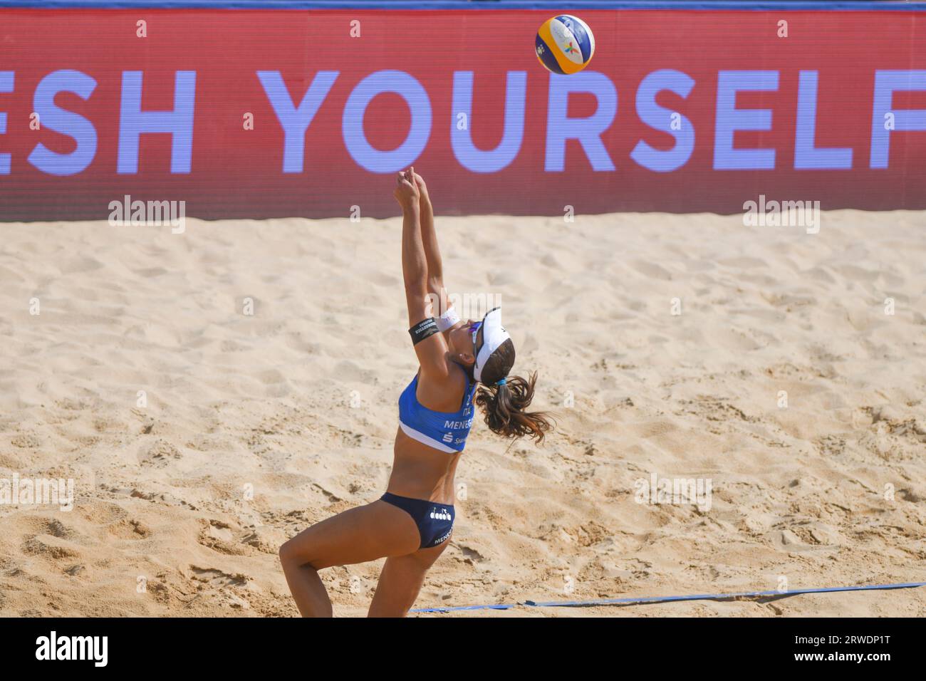 Marta Menegatti (Italie). Beach volley. Championnats d'Europe Munich 2022 Banque D'Images