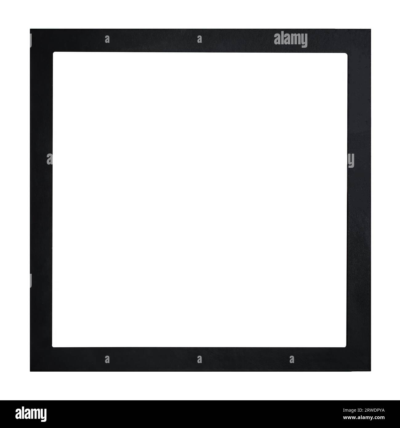 Simple Uni moderne minimaliste minimaliste cadre texturé noir fond blanc isolé Banque D'Images