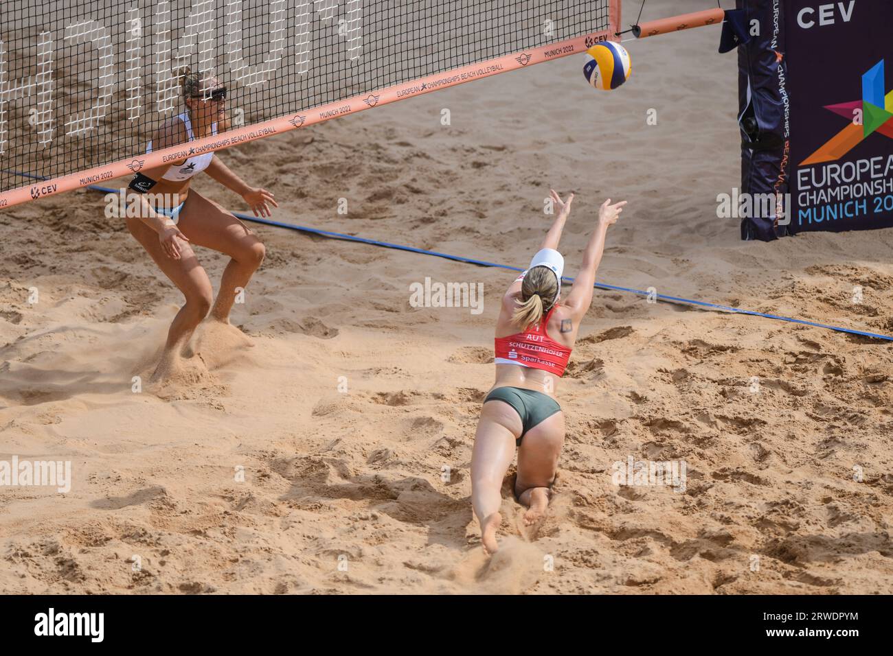 Katharina Schutzenhofer (Autriche). Beach volley. Championnats d'Europe Munich 2022 Banque D'Images