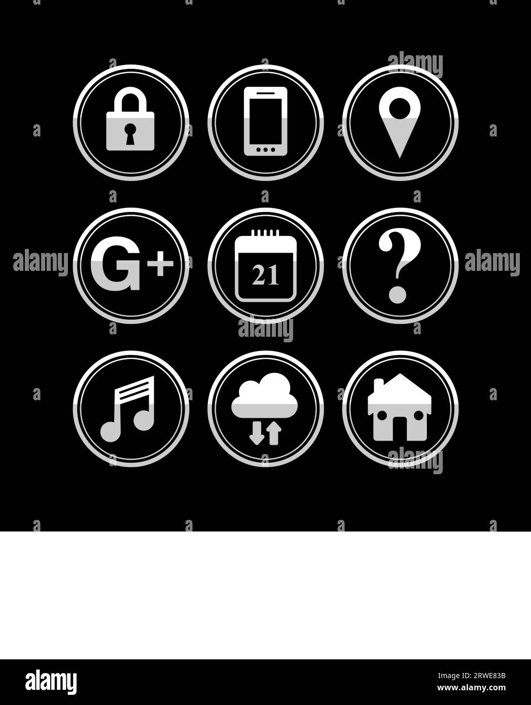 Icônes de l’entreprise Illustration de Vecteur