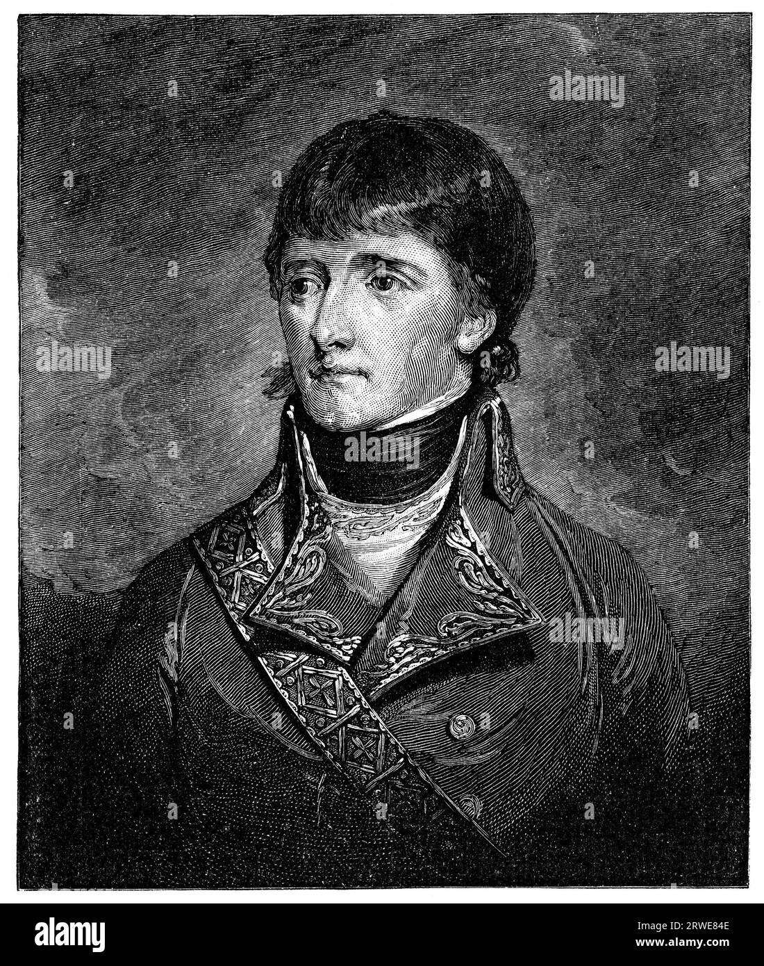 Jeune Napoléon comme premier consul. Gravure vintage du magazine Harpers Monthly 1879. par la vertu de l'âge Banque D'Images