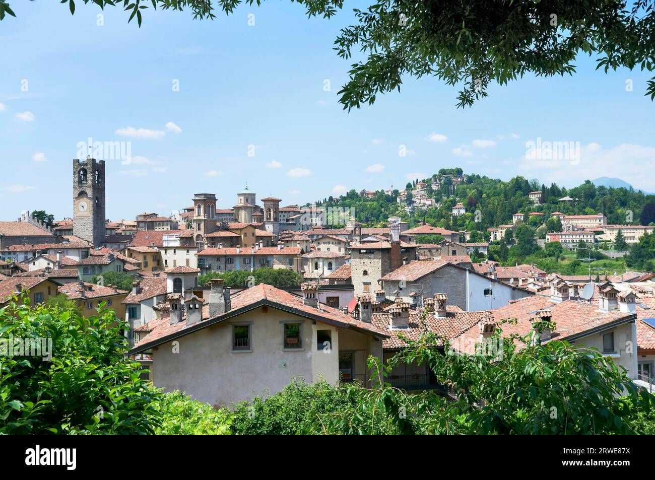 Une vue de Bergame Citta alta (ville haute) en Italie. Construit au 17e siècle, forme le centre historique de Bergame Banque D'Images