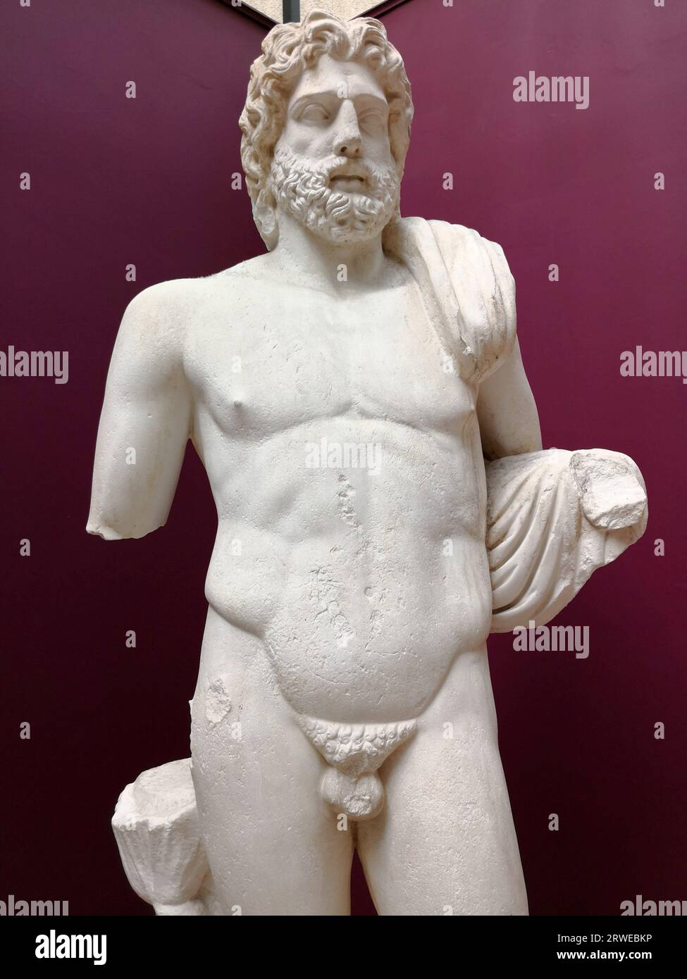 Poséidon - ancien Dieu grec de la mer, statue de Poséidon au musée archéologique d'Istanbul Banque D'Images