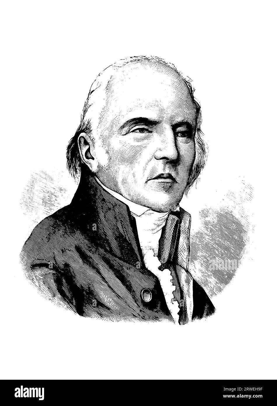 Portrait de Lamarck - Jean Baptiste Lamarck Banque D'Images