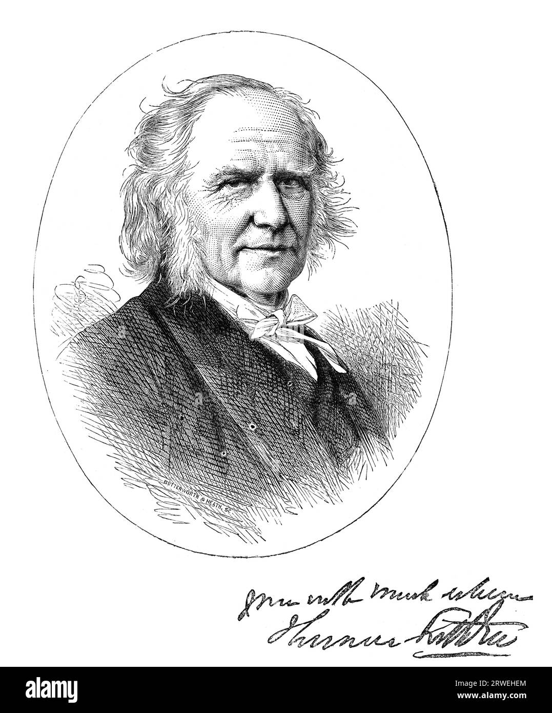 Thomas Guthrie D.D. (1803?1873) était un divin écossais et philanthrope. Gravure ancienne d'un magazine imprimé en 1873 Banque D'Images