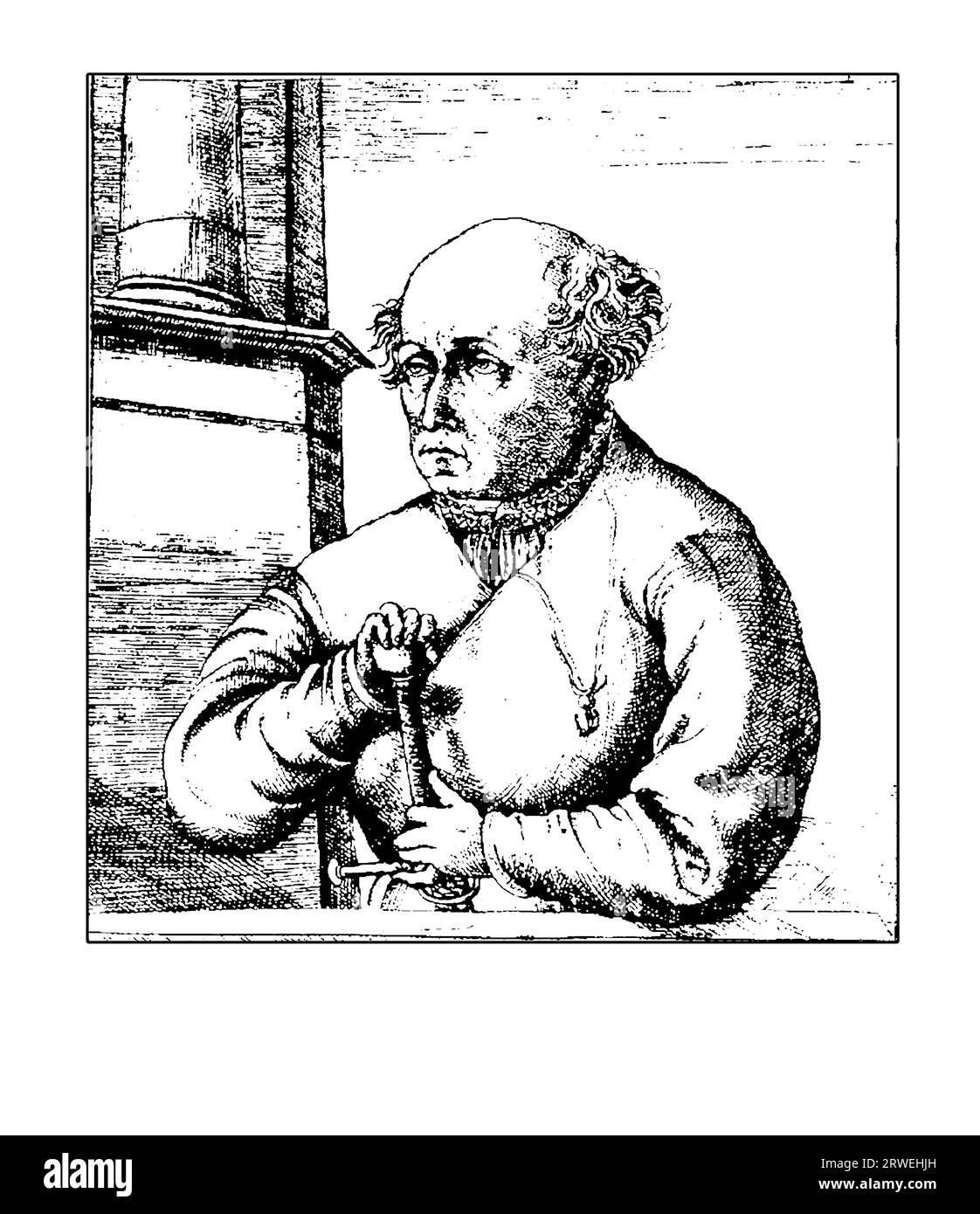 Portrait de Paracelse, médecin suisse et alchimiste Banque D'Images