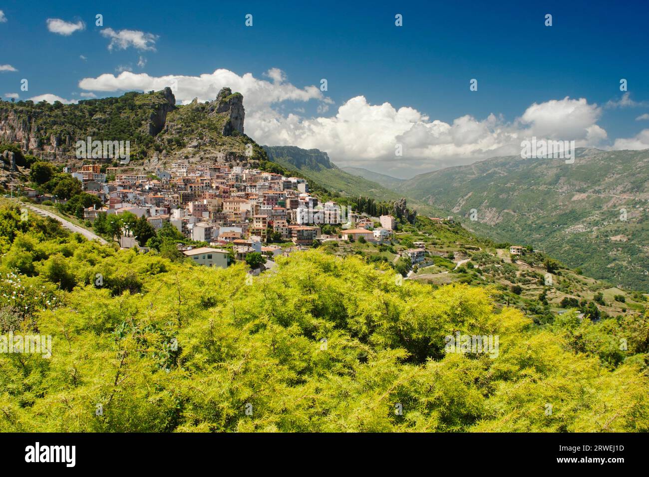 Ullasai dans la province d'Ogliatra en Sardaigne Banque D'Images