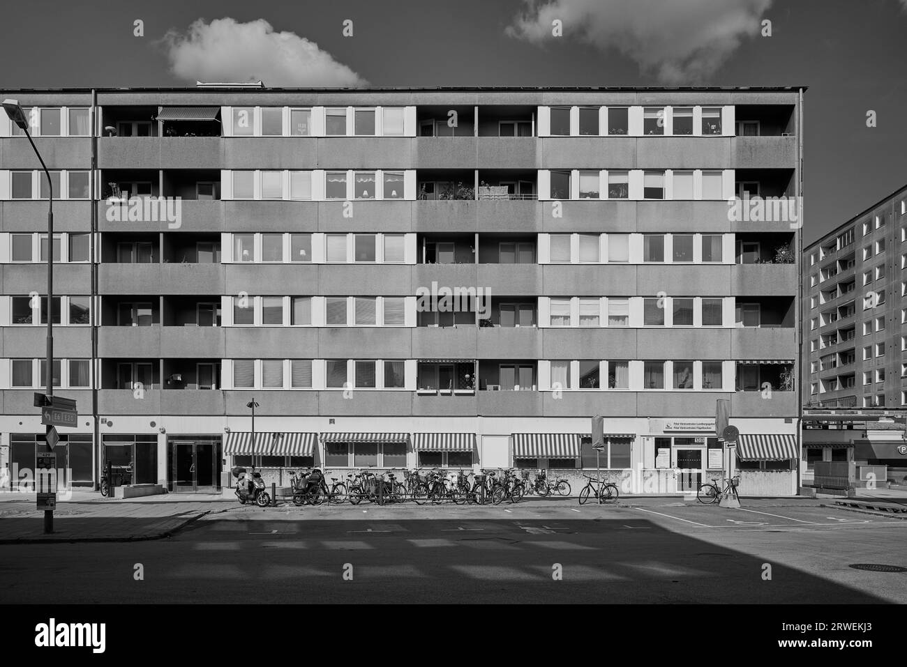 Kronprinsen, complexe de bâtiments, conçu par Thorsten Roos et Kurt Hultin, 1959–1961 ; Malmö, Suède Banque D'Images