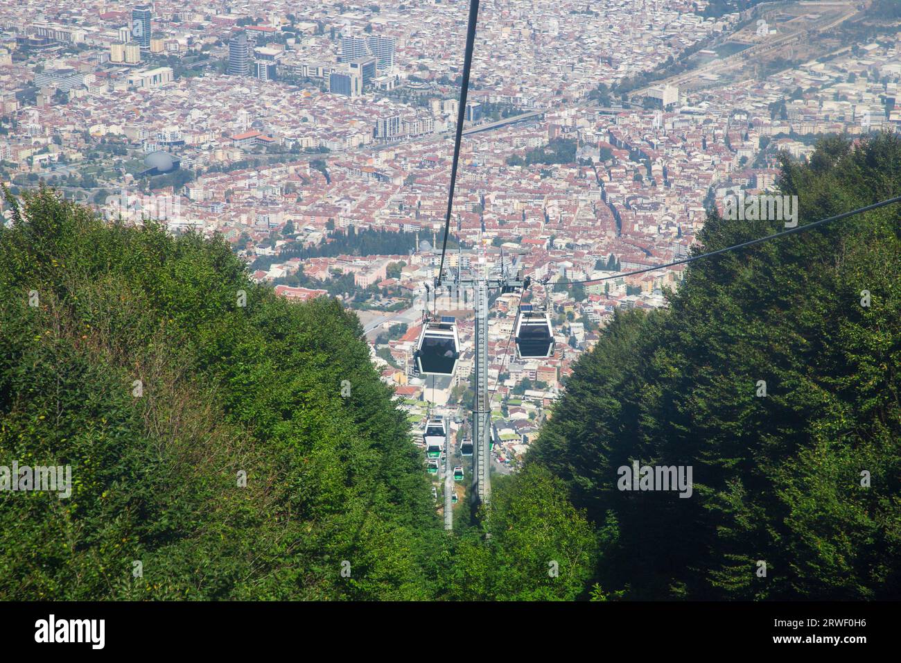 Bursa, Uludag téléphérique images d'automne. Banque D'Images