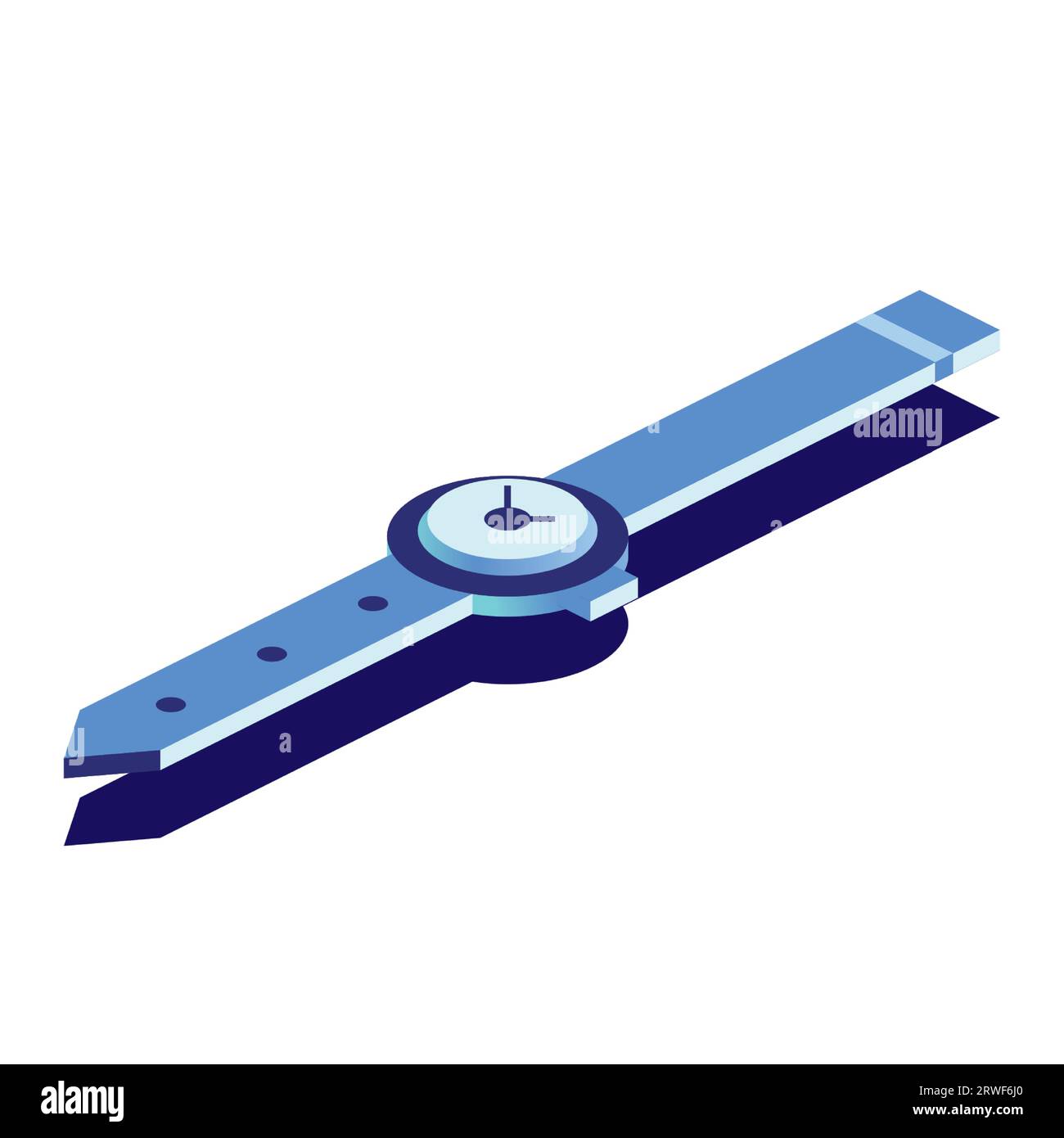 Montres isométriques Wrist isolé sur blanc. Illustration vectorielle. Icône avec montres pour hommes ou femmes. Objet 3D. Illustration de Vecteur