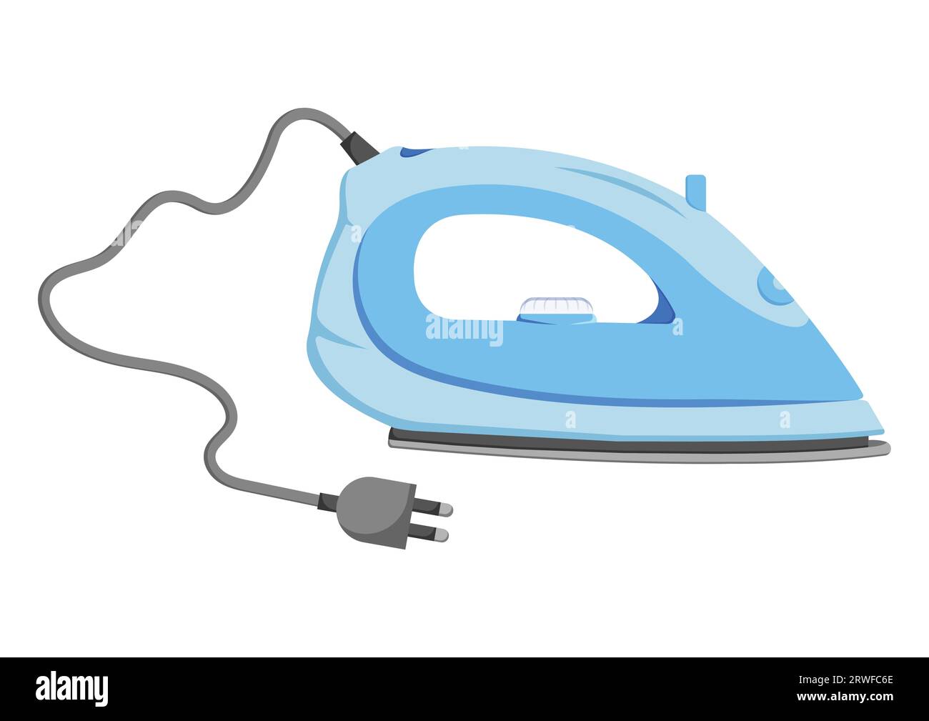 Vêtements électriques Iron Vector Flat Design isolé sur fond blanc Illustration de Vecteur