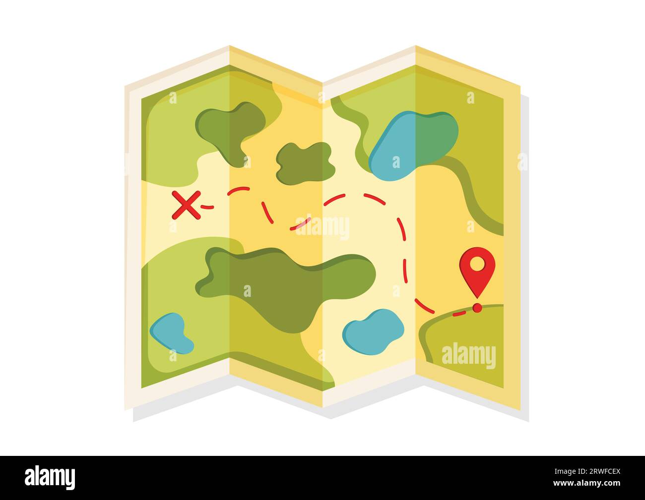 Carte touristique de la zone pour l'illustration vectorielle d'orientation de navigation Illustration de Vecteur