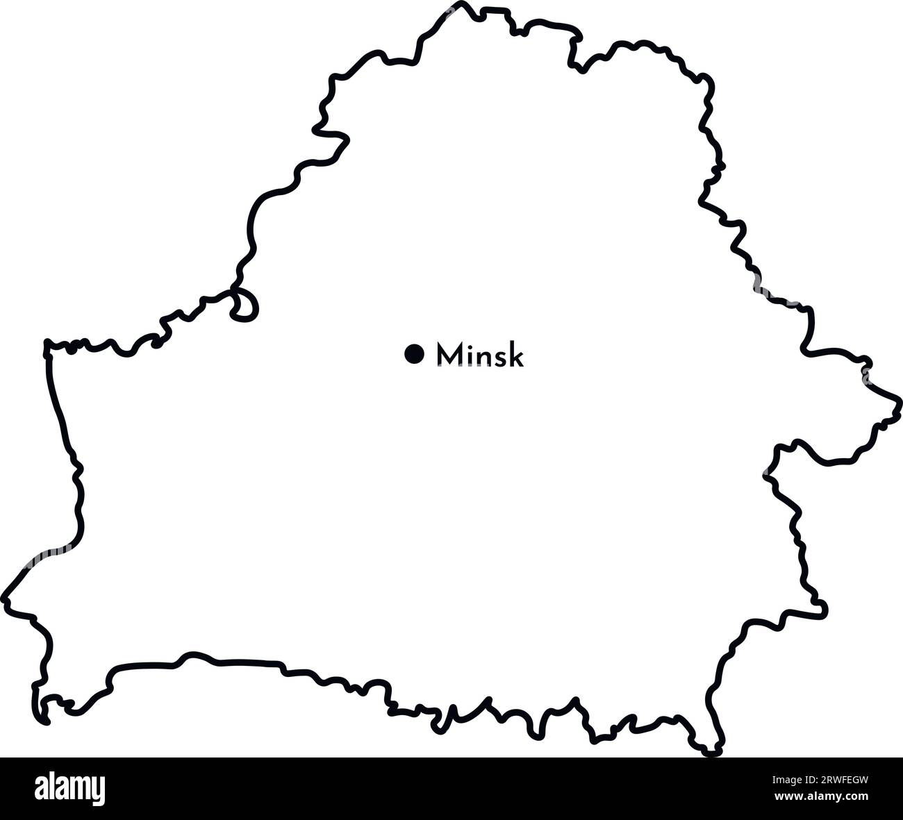 Icône d'illustration simplifiée isolée avec silhouette de ligne noire de la carte YYY. Fond blanc Illustration de Vecteur