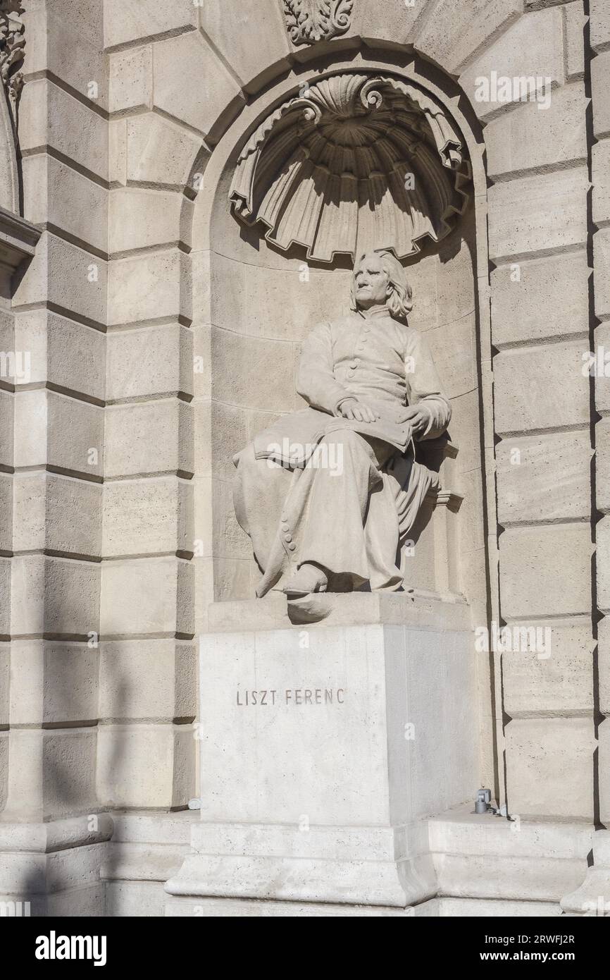 Sculpture Ferencz Liszt à Budapest Banque D'Images