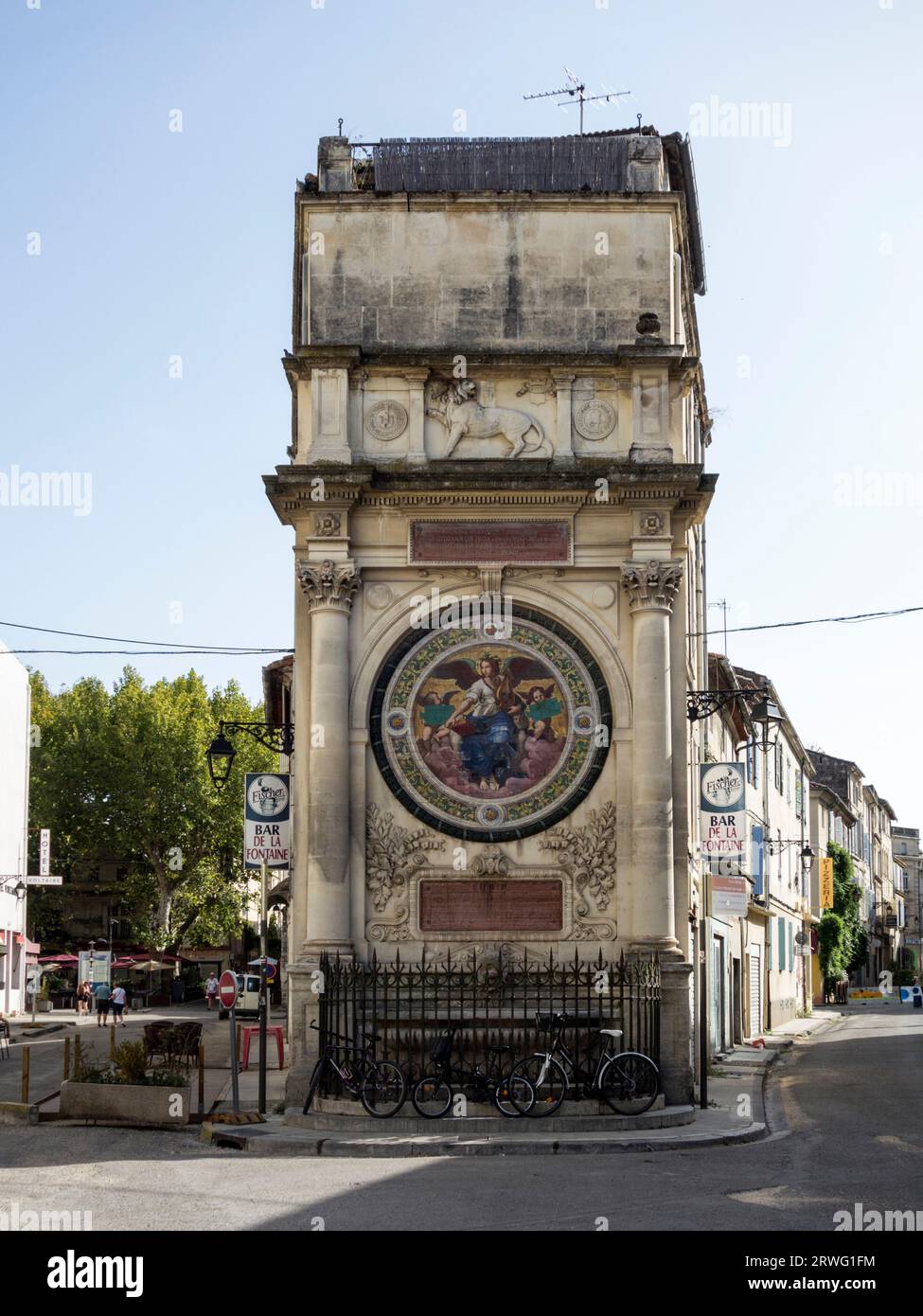 Fontaine Amédée Pichot à Arles/Provence Banque D'Images