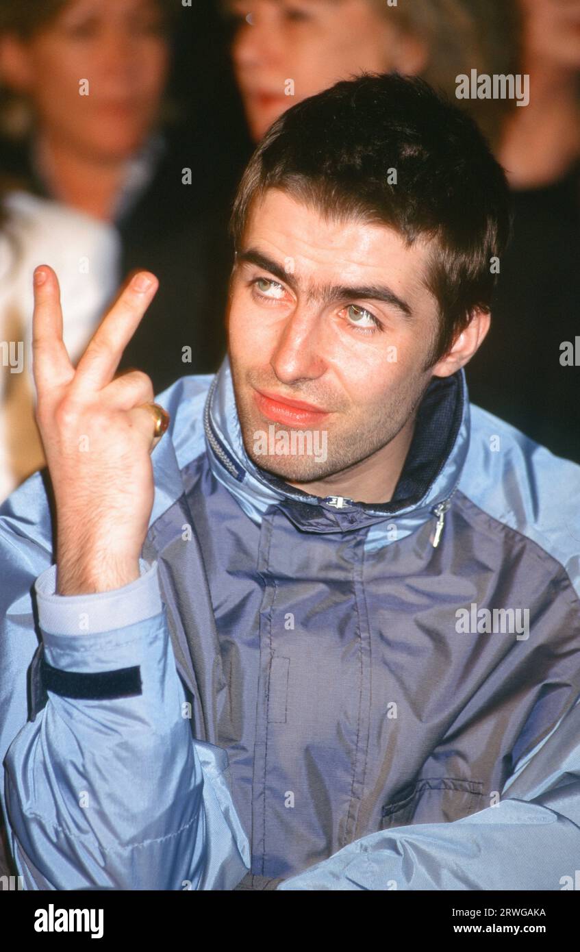 Liam Gallagher, Ben de Lisi Show, London Fashion week, Londres, Royaume-Uni 27 février 1997 Banque D'Images