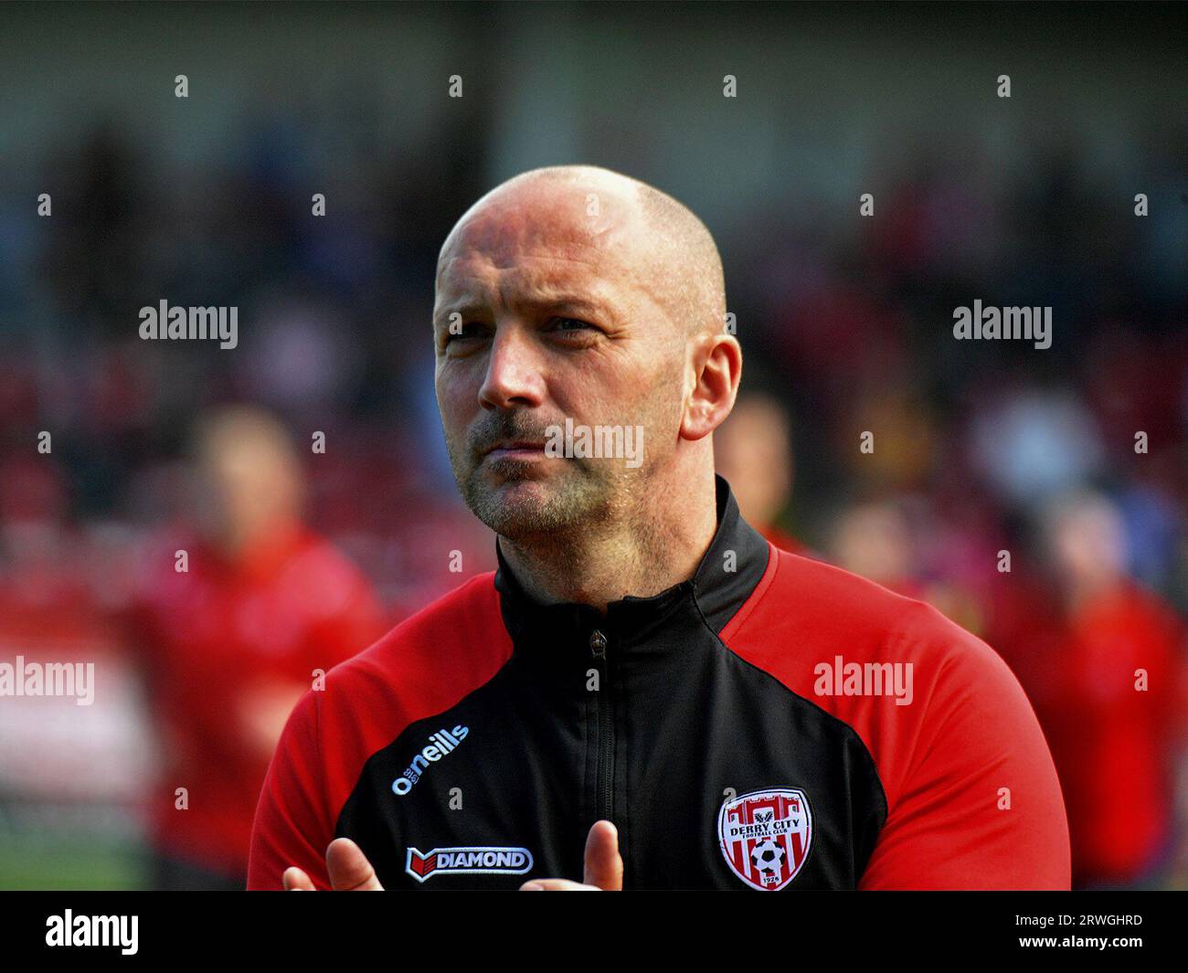 Paddy McLaughlin, directeur adjoint du Derry City football Club, Derry, Irlande du Nord. Photo:George Sweeney/Alamy stock photo Banque D'Images