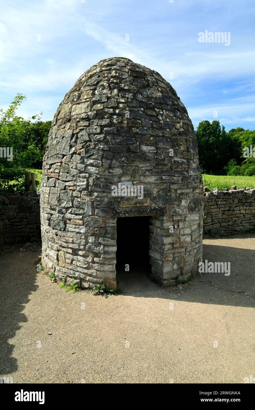 Porcherie, Cosmeston Cosmeston Medieval Village, lacs et Country Park, Penarth, Vale of Glamorgan, Pays de Galles, Royaume-Uni. Banque D'Images