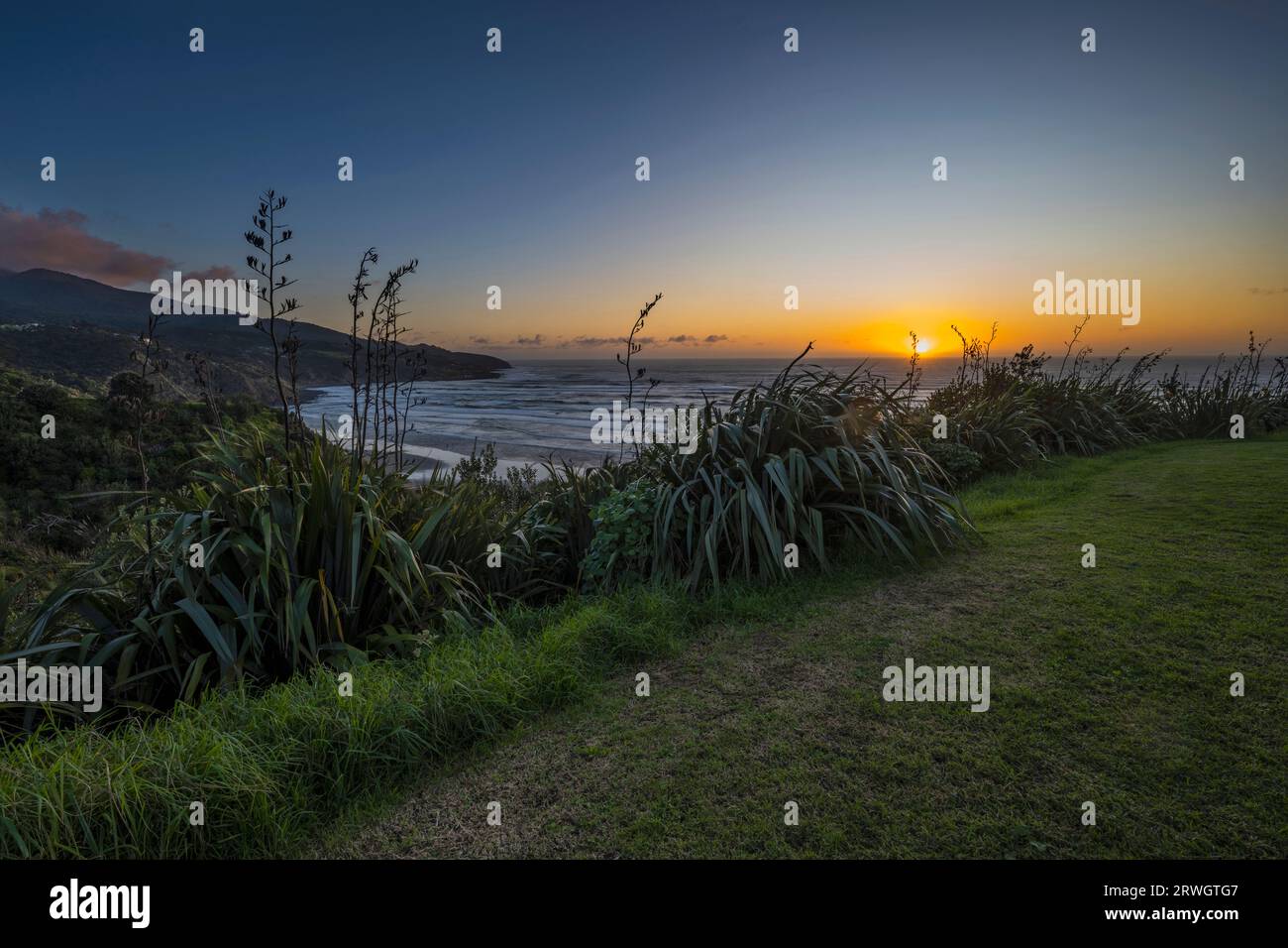 Nouvelle-Zélande, Whaihi Beach - Raglan Banque D'Images