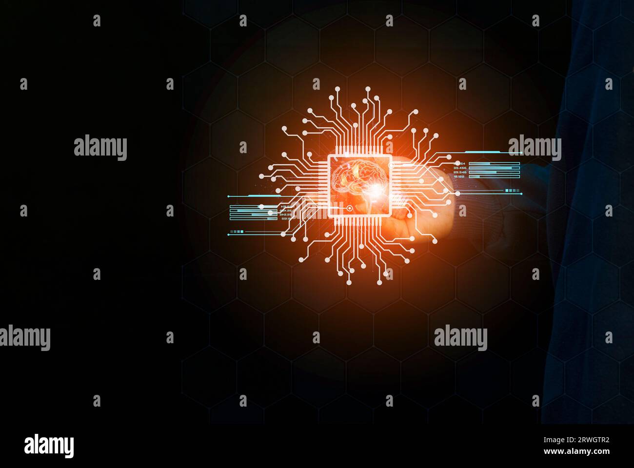 Concepts, développement de l'intelligence artificielle et auto-apprentissage de l'intelligence artificielle. Banque D'Images