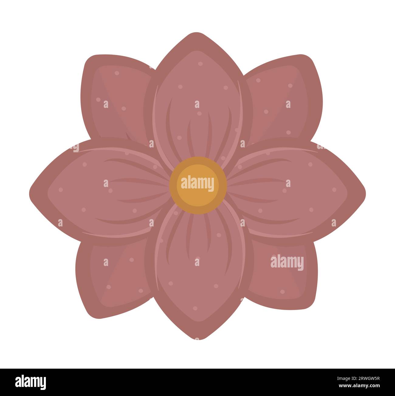 Bourgeon de fleur de Bourgogne avec huit pétales, symbole de l'infini, illustration de couleur vectorielle dans le style Boho Illustration de Vecteur Bourgeon de fleur de Bourgogne avec huit pétales, symbole de l'infini, illustration de couleur vectorielle dans le style Boho Illustration de Vecteur