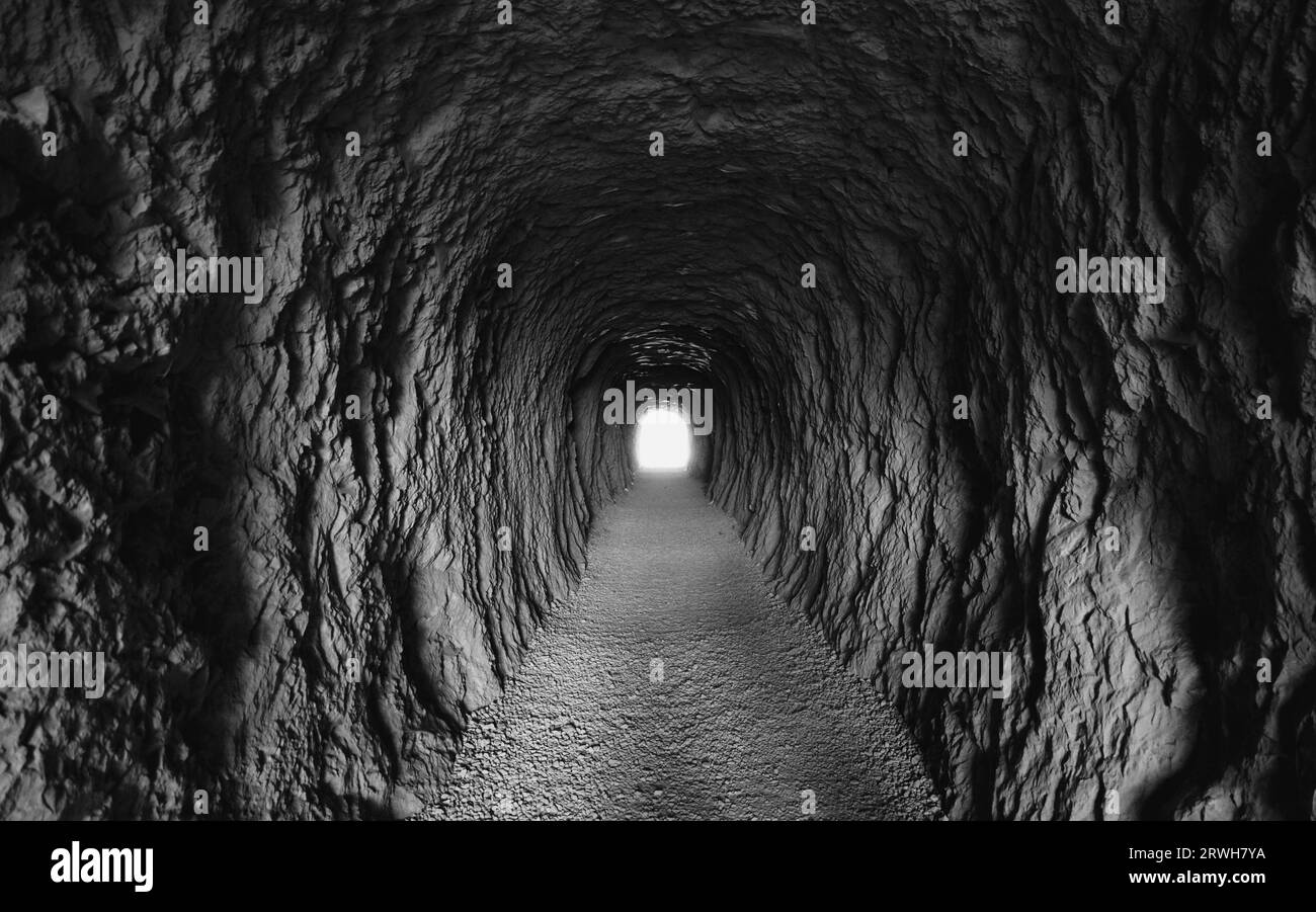 La lumière au bout du tunnel Banque D'Images