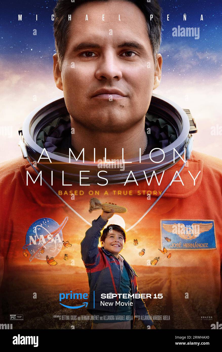 Affiche à un million de kilomètres de là Michael Pena Banque D'Images