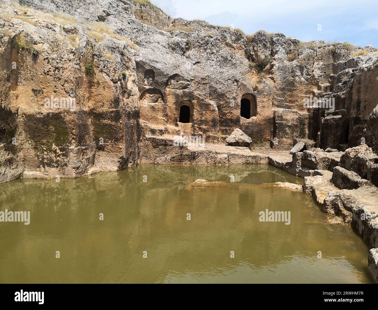 Grottes de Hilar, Cayonu - l'une des communautés agricoles les plus anciennes au monde, Diyarbakir Turquie Banque D'Images
