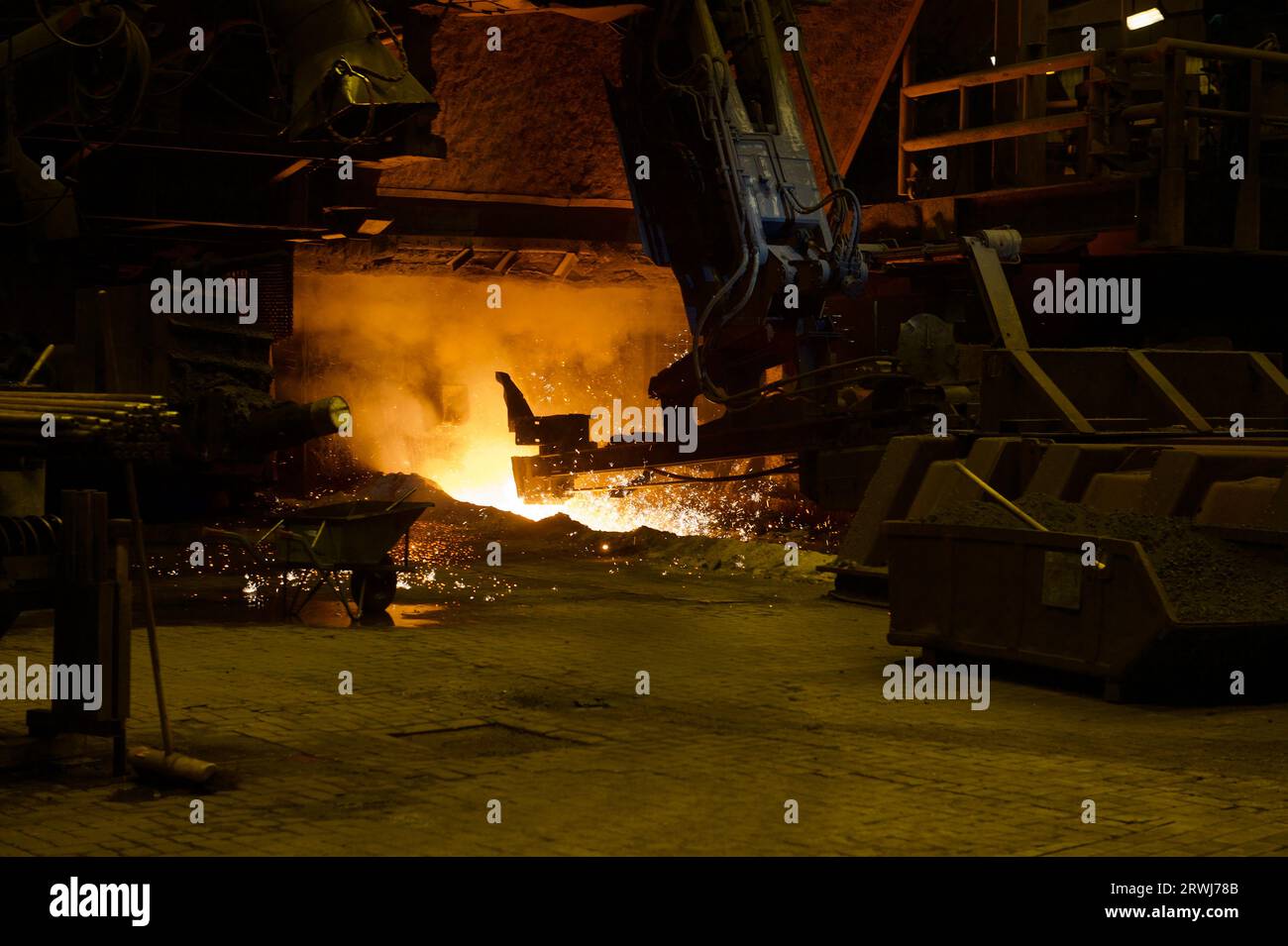 Haut fourneau, usine de Port Talbot Tata Steel Banque D'Images
