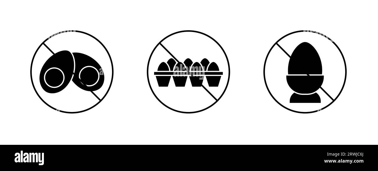 Pas d'icône oeufs. Style de glyphe No Eggs Fill icône Illustration vectorielle Illustration de Vecteur