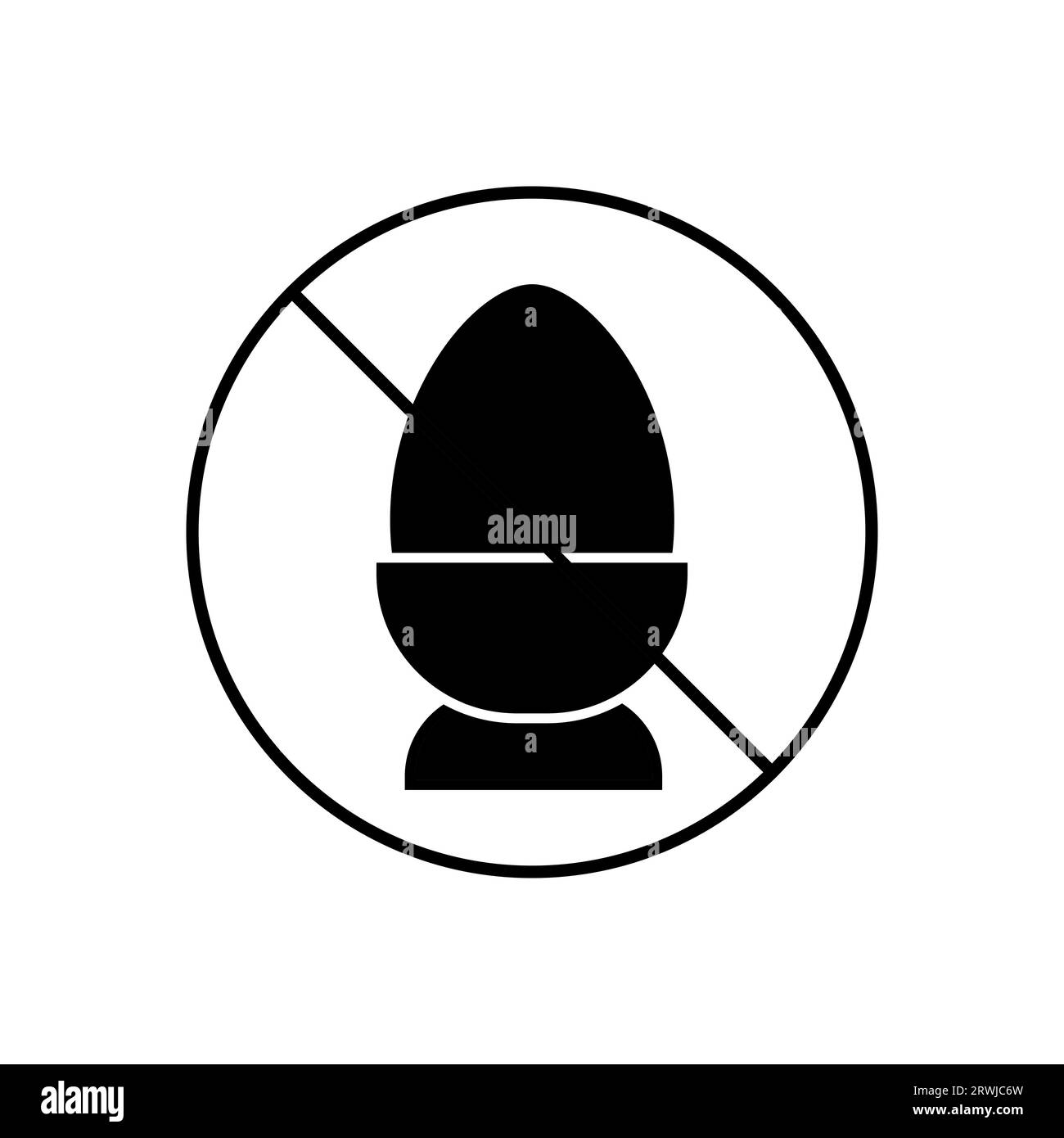 Pas d'icône oeufs. Style de glyphe No Eggs Fill icône Illustration vectorielle Illustration de Vecteur