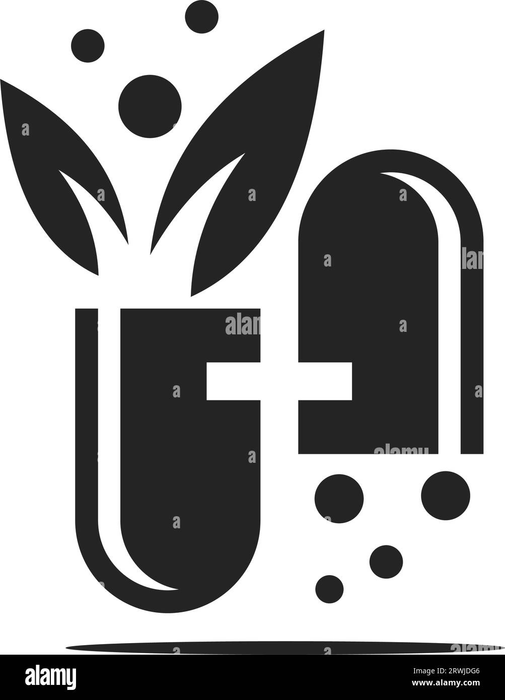 Modèle de logo de pharmacie isolé. Identité de marque. Icône graphique vectoriel abstrait Illustration de Vecteur