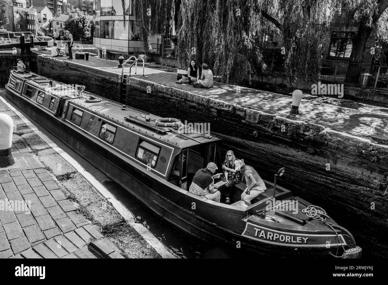 London City Road Lock Regent's Canal City de Londres Banque D'Images