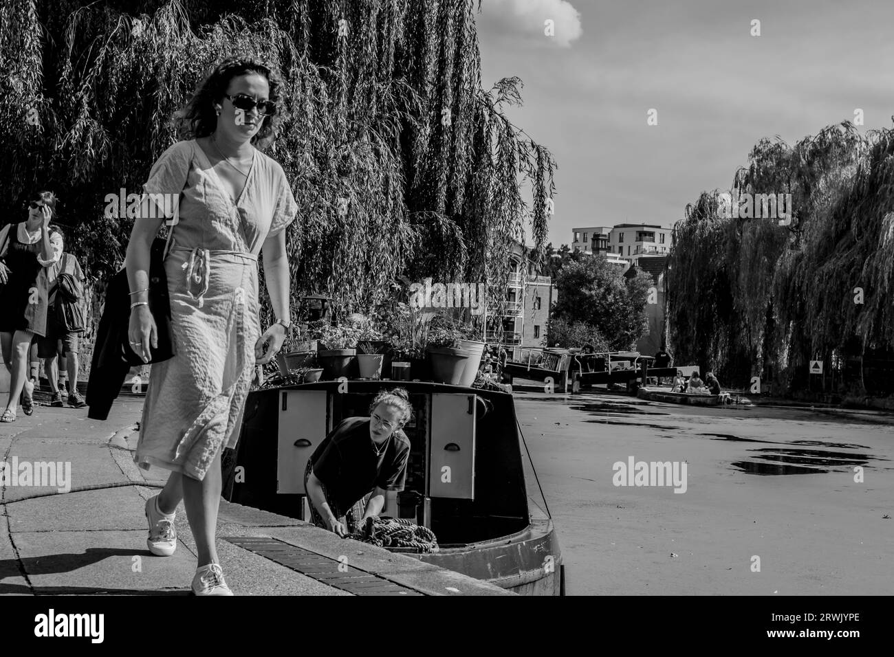 London City Road Lock Regent's Canal City de Londres Banque D'Images