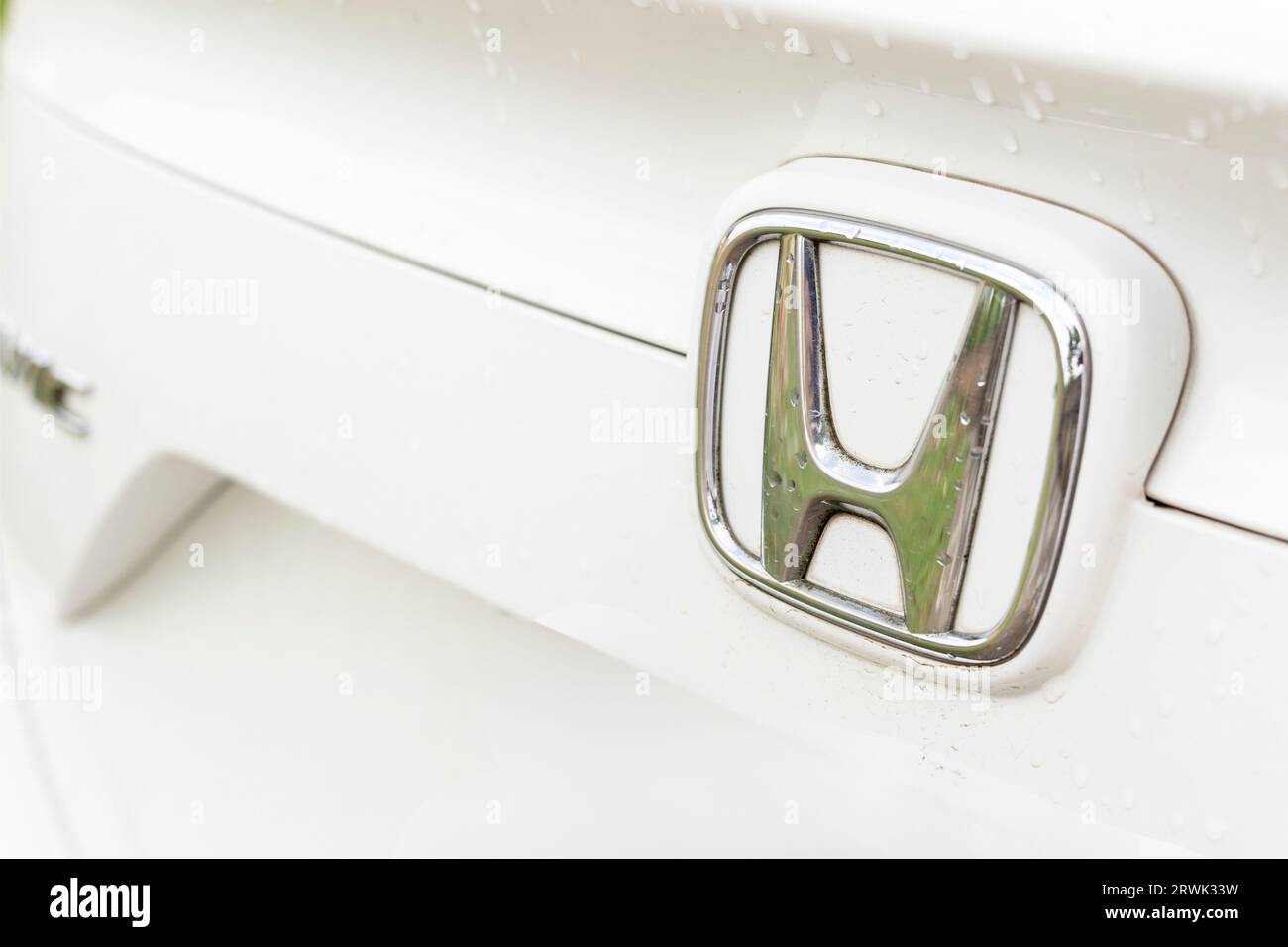 Logo Honda en gros plan : Swat, Pakistan - 02 août 2023. Banque D'Images Logo Honda en gros plan : Swat, Pakistan - 02 août 2023. Banque D'Images