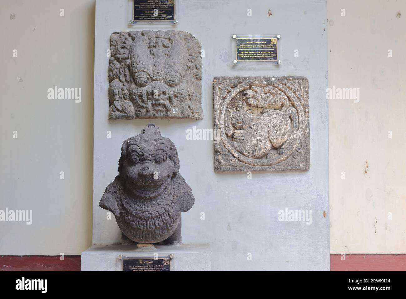 Statue d'Arca au musée Sonobudoyo. Cette statue était utilisée pour le culte par les hindous et les bouddhistes dans les temps anciens. Yogyakarta, Indonésie - 21 01 2023. Banque D'Images