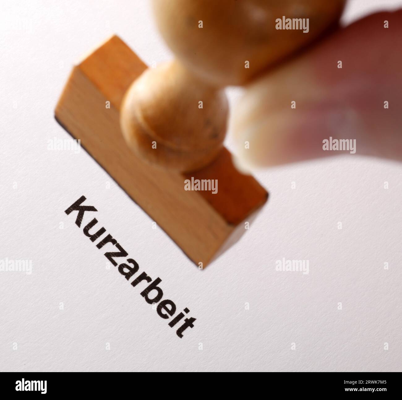 Tampon texte travail à court terme Banque D'Images