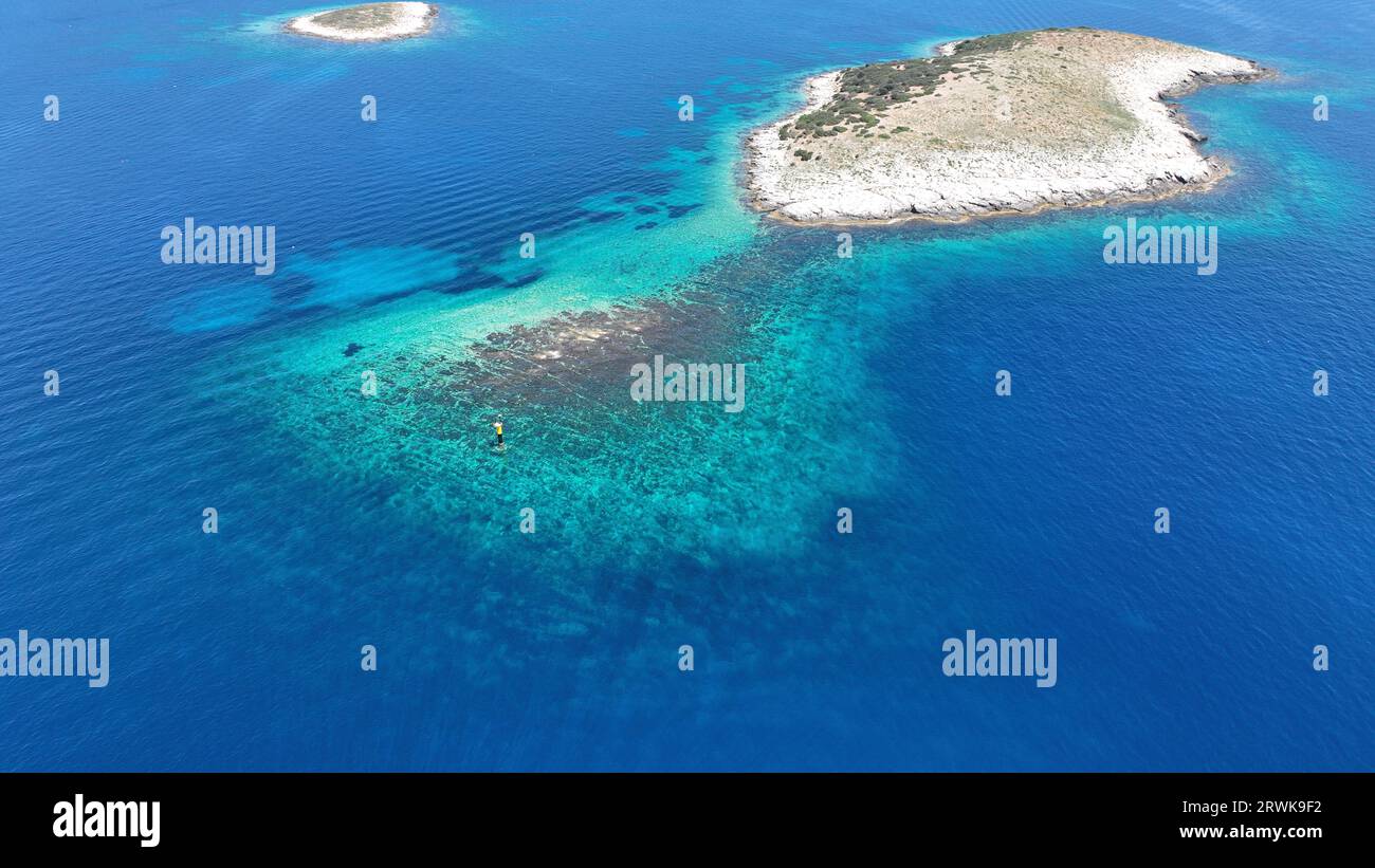 Île vis, mer adriatique, Croatie Banque D'Images