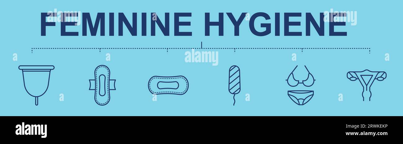 Concept d'hygiène féminine Illustration de Vecteur