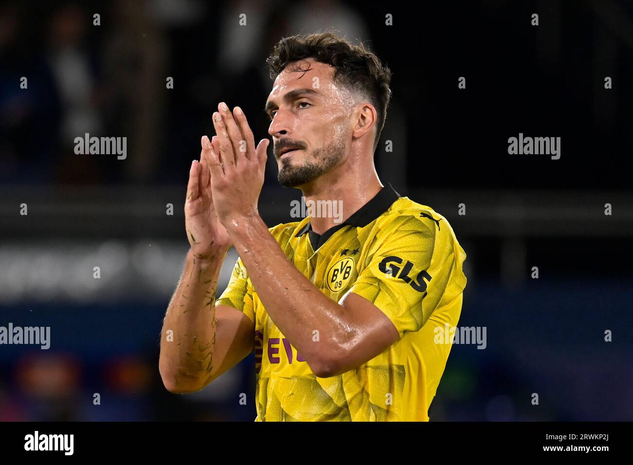 Paris, France. 19 septembre 2023. Julien Mattia/le Pictorium - Match PSG - Borussia Dortmund - 19/09/2023 - France/Ile-de-France (région)/Paris - Mats Hummels lors du premier match du groupe F de Ligue des Champions entre le PSG et le Borussia Dortmund au Parc des Princes, le 19 septembre 2023. Crédit : LE PICTORIUM/Alamy Live News Banque D'Images