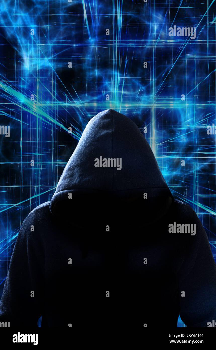 le web sombre, ransomware, la cybercriminalité et le concept de phishing Banque D'Images