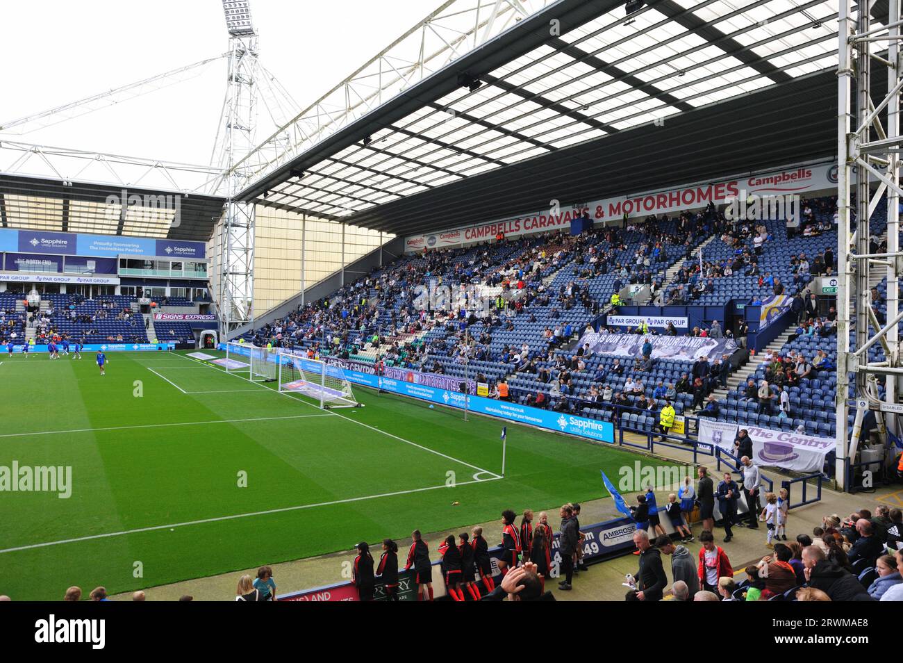 À l'intérieur de Deepdale , la maison du Preston North End FC. Banque D'Images