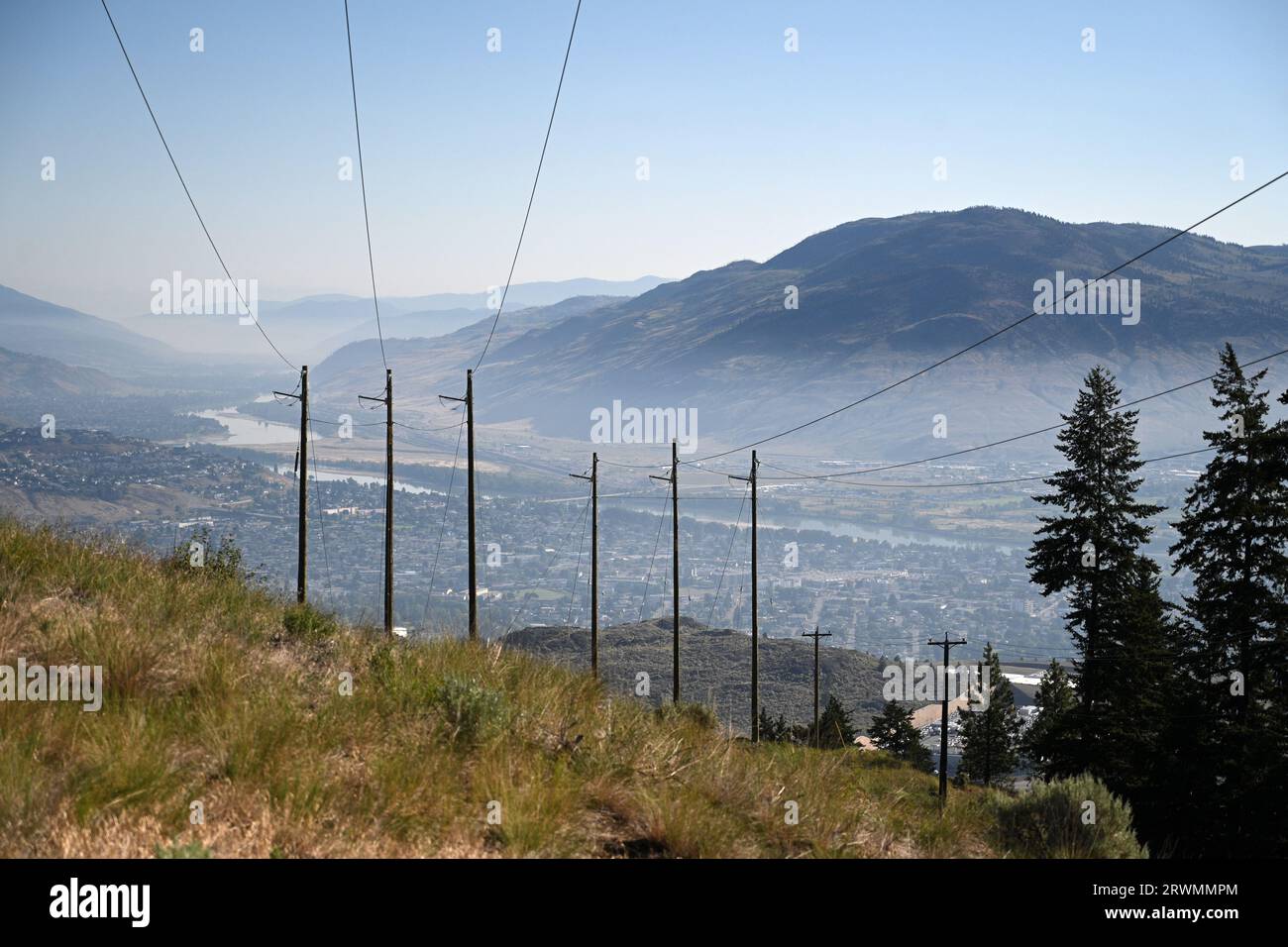 Ville de Kamloops, C.-B., CANADA. Paysage urbain de Kamloops. Ville canadienne de Kamloops en Colombie-Britannique Banque D'Images