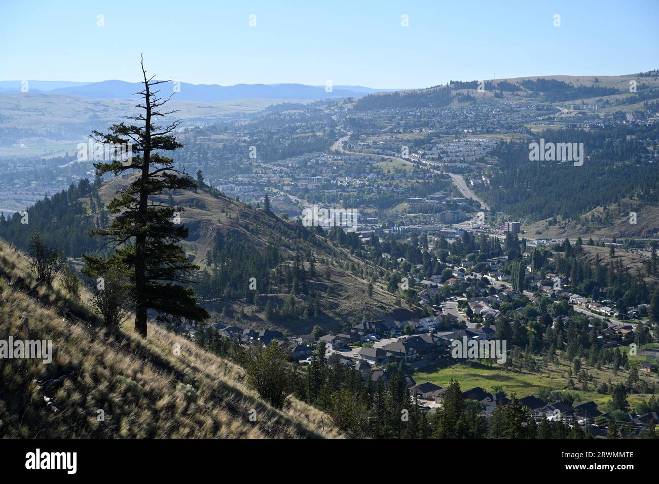 Ville de Kamloops, C.-B., CANADA. Paysage urbain de Kamloops. Ville canadienne de Kamloops en Colombie-Britannique Banque D'Images