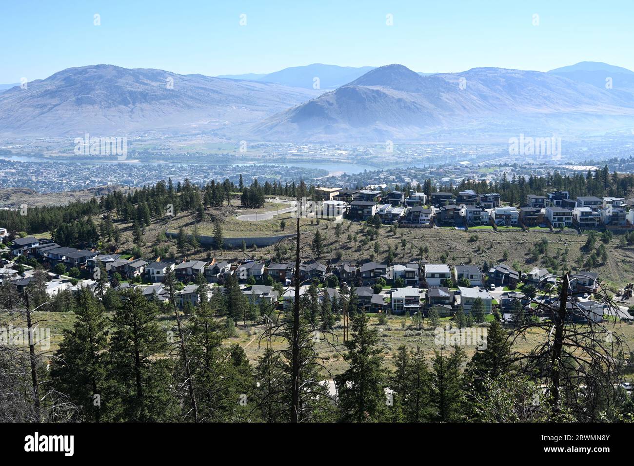 Ville de Kamloops, C.-B., CANADA. Paysage urbain de Kamloops. Ville canadienne de Kamloops en Colombie-Britannique Banque D'Images