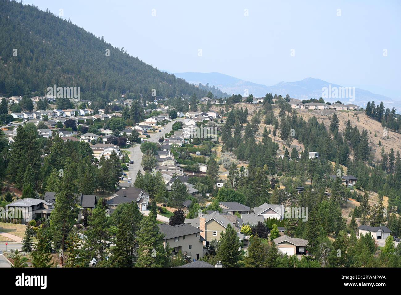 Ville de Kamloops, C.-B., CANADA. Paysage urbain de Kamloops. Ville canadienne de Kamloops en Colombie-Britannique Banque D'Images